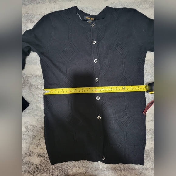 Black Button-Up Women's Sweater - Picture 11 of 13